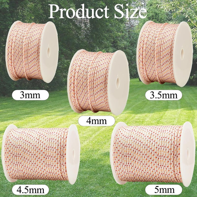 Multisland Recoil Starter Rope Pull Cord, 100m / 4mm Pull Starter Rope for Craftsman Husqvarna Stihl Honda Lawn Mower Chainsaw Trimmer Edger Brush Cutter Engine Parts - Image 3